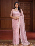 good looking saree in pink